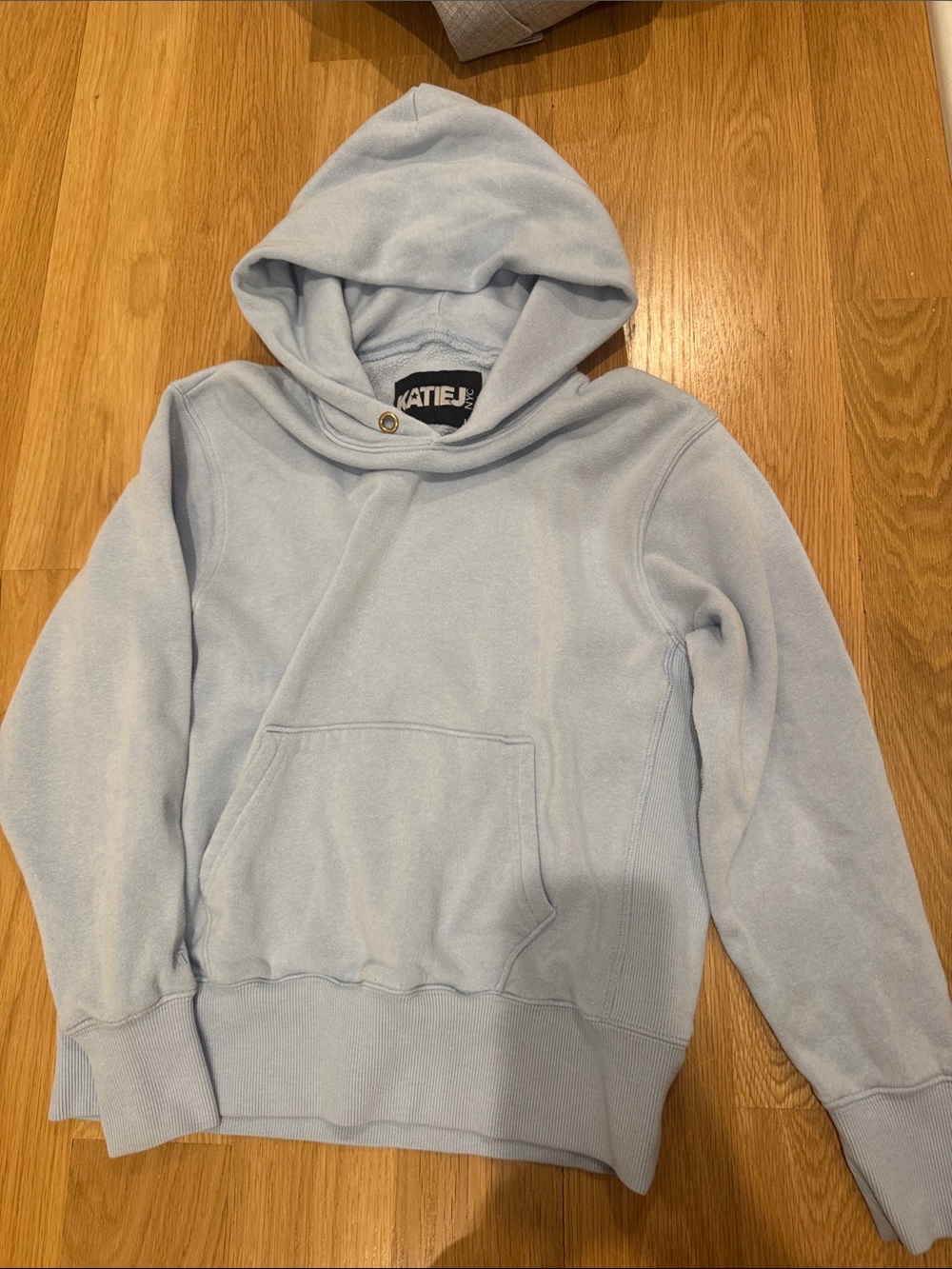 Katie J NYC Light Blue Hooded Pullover Sweatshirt - Teens